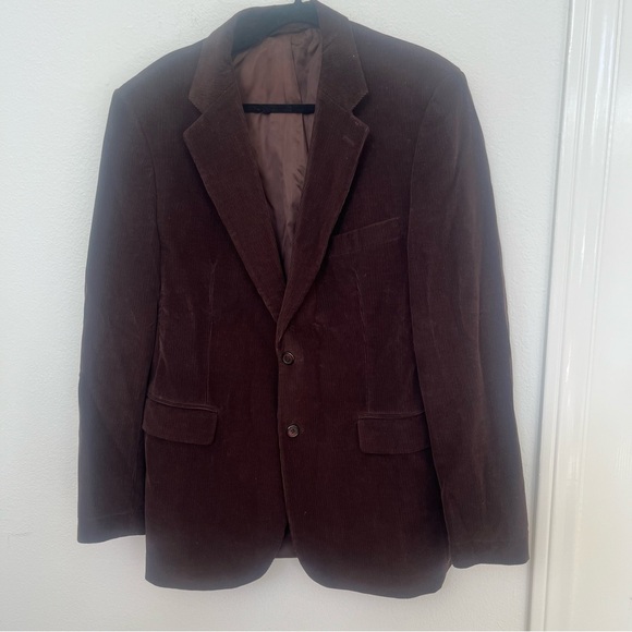 VTG Brooks Bros 346 Dark Brown Corduroy Blazer Sport Coat Men 42R 37” Excellent